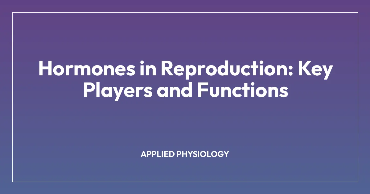Hormones in Reproduction: Key Players and Functions