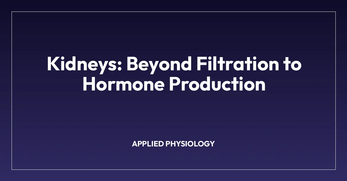 Kidneys: Beyond Filtration to Hormone Production