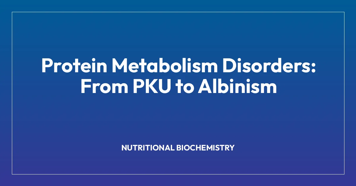 Protein Metabolism Disorders: From PKU to Albinism