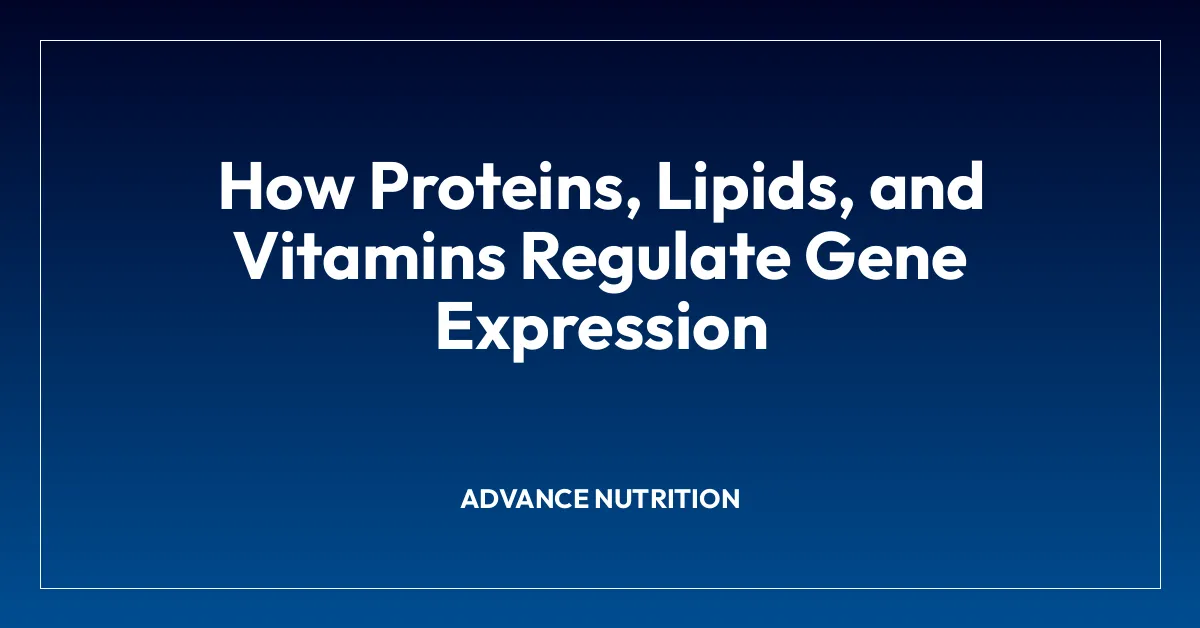 How Proteins, Lipids, and Vitamins Regulate Gene Expression